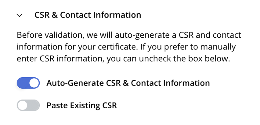 Autmatic CSR Generation